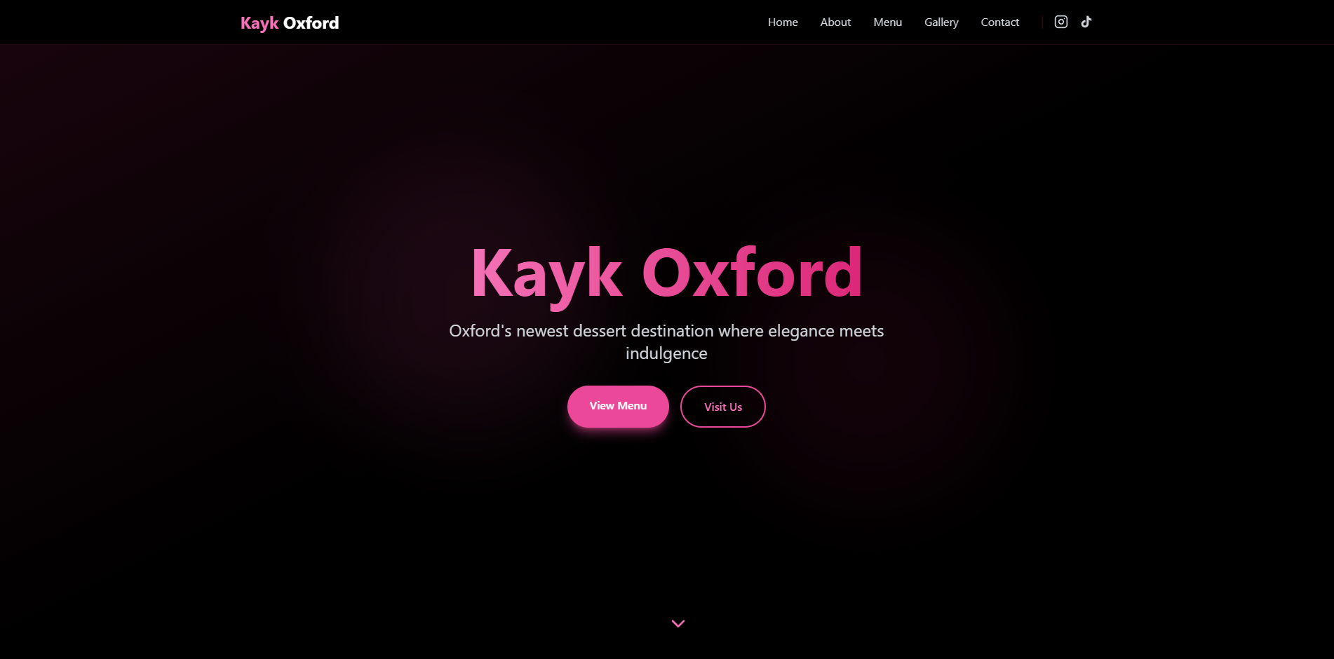 Oxford Dessert Shop - Digital marketing project showcase