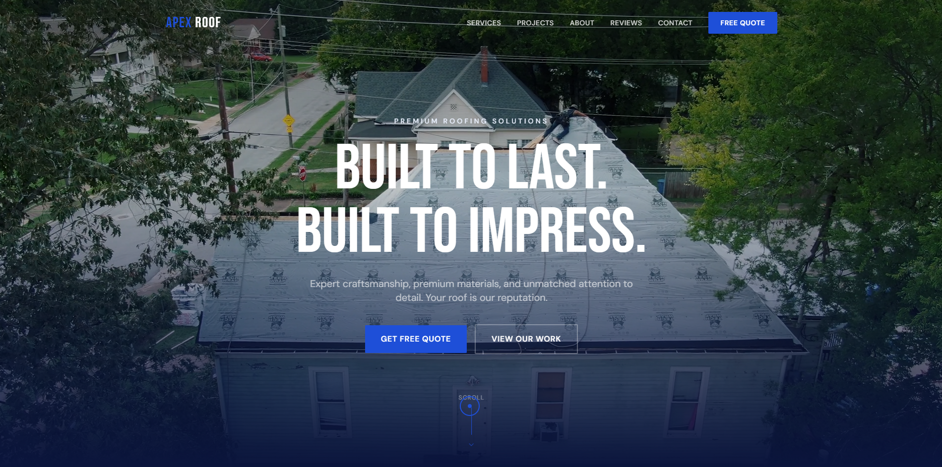 Apex Roofing - Digital marketing project showcase